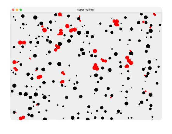 Point quadtree with quadrant boundaries drawn as colored rectangles.